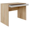 Mesa de Escritório com Gaveta 110x50cm - Linha Beta (Madeiro - Branco)