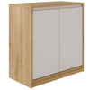 Armário Baixo 2 Portas 75x40cm - Linha Beta (Madeiro - Branco)