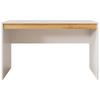 Mesa de Escritório com Gaveta 110x50cm - Linha Beta (Branco - Madeiro)