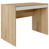 Mesa de Escritório com Gaveta 110x50cm - Linha Beta (Madeiro - Branco)