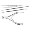 KIT PARA CUTÍCULAS + PINÇA 4 PEÇAS PROFESSIONAL - PEÇAS DE AÇO INOX