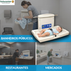 Fraldario Trocador de Fraldas Banheiro Publico Polietileno Cinza Aviso em Português Proflux 51.310