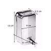 Saboneteira / Dispenser de Pressão Inox 0500ml s/ Visor (51.318)