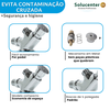 Pedal Antiderrap + Torneira + Engates Inox304 P/ Produção PFX 51.458