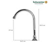 Kit Acionador Joelho Assepsia com Bica Aço inox 304 Proflux 51.551