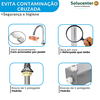 Kit Acionador Pedal Eletrico Com Torneira Bica Alta Inox 220V 51.423