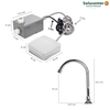 Kit Acionador Pedal Eletrico Com Torneira Bica Alta Inox 220V 51.423