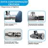 Kit Acionador Joelho Assepsia com Bica Aço inox 304 Proflux 51.551