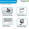 Kit Dispenser Papel Toalha Interfolha + Saboneteira + Porta Rolão Inox 304 Proflux 51.550