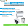 Dispenser Papel Toalha C/ Chave + Papeleira Cai Cai + Saboneteira 500ml Inox 304 Proflux 51.225
