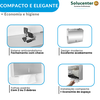 Dispenser Papel Toalha C/ Chave + Papeleira Cai Cai Inox 304 Proflux 51.546