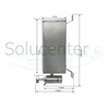 Saboneteira / Dispenser de pressão industrial Inox 1800 ml Inox 304 Proflux - (51.034)