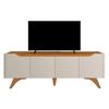Rack Mavaular Atenas 4 Portas 1,80M - Off White/Naturalle