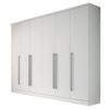 Roupeiro / Guarda Roupas Casal Tcil Sevilla, 6 Portas, 8 Gavetas - Neve Neve