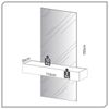 Aparador Dalla 110CM Com 1 Gaveta - Freijo/Off White/Espelho