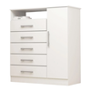 Comoda Acp Madri Plus 5 Gavetas E Sapateiro - Branco