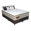 Cama Box King Universal Convencional Suede Liso + Colchão Molas Ensacadas Twins - Gazin