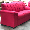 Conjunto Vitoria De Estofados Napoli 2x3 Lugares Em Tecido Pena 004 W2S Vermelho
