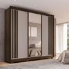 Guarda Roupas/Roupeiro Salleto Atenas 3 Portas Com Pes/Com Espelho - Sav/Off