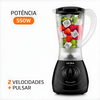 Liquidificador Mondial Ultra Facility Power, 2 Velocidades, 550W, Preto, 220V - L-29 6800-02