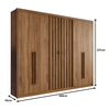 Roupeiro/Guarda Roupas Carraro Vancouver 1171 6 Portas 3 Gavetas MDP-Fre/Lin/Fre