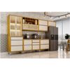  Cozinha Chf  Jade 6 Peças Com Cristaleira - Cinamomo/Off White