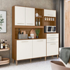 Kit Cozinha Nicioli Salsa Pta Fechada - Ipe/Off White Pta Fechada