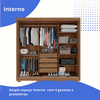 Guarda Roupas/Roupeiro Salleto Atenas 3 Portas Com Pes/Com Espelho - Cin/Off