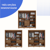 Guarda Roupas/Roupeiro Salleto Atenas 3 Portas Com Pes/Com Espelho - Cin/Off