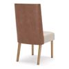 Mesa Henn Adriana 2000mm Canto Arredon c/ Vidro Nature/Off White + Cadeira Henn Anne 2 Unid Nature/Courano/Linho