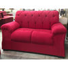 Conjunto Vitoria De Estofados Napoli 2x3 Lugares Em Tecido Pena 004 W2S Vermelho