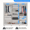 Guarda Roupas/Roupeiro Salleto Atenas 3 Portas Com Pes/Com Espelho - Branco
