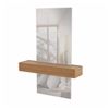 Aparador Dalla 110CM Com 1 Gaveta - Freijo/Off White/Espelho