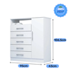 Comoda Acp Madri Plus 5 Gavetas E Sapateiro - Branco