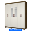 Guarda Roupas / Roupeiro Josan Freedom 6 Pts C/ Esp - Com Pe Camel/Off White