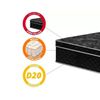 Cama Box Gazin New York Hf Moeljo Queen 1,58 x 1,98 Molas Ensacadas-Preto