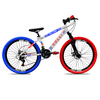 Bicicleta Colli Grau, Aro 26, Cor Branco com Vermelho/Azul D