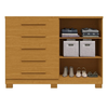 Comoda Acp Bella 5 Gavetas Com Sapateira - Cinamomo