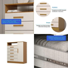 Comoda Acp Madri Plus 5 Gavetas E Sapateiro - Cinamomo/Off White