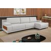Sofa Primor Roma 2,93m 3 Lugares Com Chaise Ripado Tecido 1159 Cinza