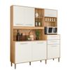 Kit Cozinha Nicioli Salsa Pta Fechada - Freijo/Off White Cristal