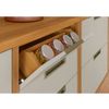 Balcao Nesher 1 Porta 4 Gavetas Imperatriz 120Cm 100% MDF - Freijo-Off White