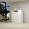 Comoda Acp Madri Plus 5 Gavetas E Sapateiro - Branco