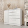 Comoda Tcil Guarani 4 Gavetas Com Pés - Neve/Neve
