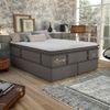 Cama Box Lazzari Molejo King 2,03x1,93 Molas Ensacadas Linho Grafite - Gazin