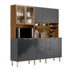Kit Cozinha Demobile, Compacta, Amora, 10 Portas, 2 Gavetas - Amendola/Grafito Prime Tx