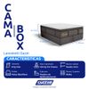Cama Box Lazzari Molejo King 2,03x1,93 Molas Ensacadas Linho Grafite - Gazin