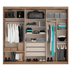 Roupeiro/Guarda Roupas Carraro Vancouver 1171 6 Portas 3 Gavetas MDP-Fre/Lin/Fre