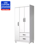 Roupeiro / Guarda Roupas Josan Light Plus 03 Portas, Com Pe - Branco