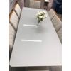 Mesa Cel Moveis Dubai 2Mx0,90M Com 08 Cadeiras Jade Tampo Smart Plus Vdo Off- Tecido 169 Cinamomo